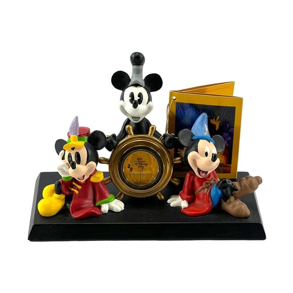 Disney Other - 1998 Mickey Mouse Through The Years Desk Clock 75 Years Of Love Laughter Disney